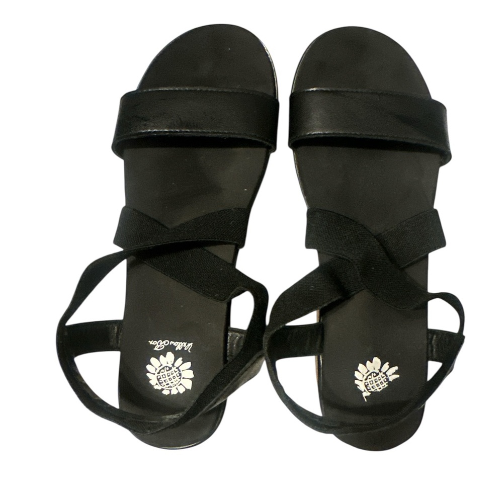Yellow Box Black Strappy Sandals